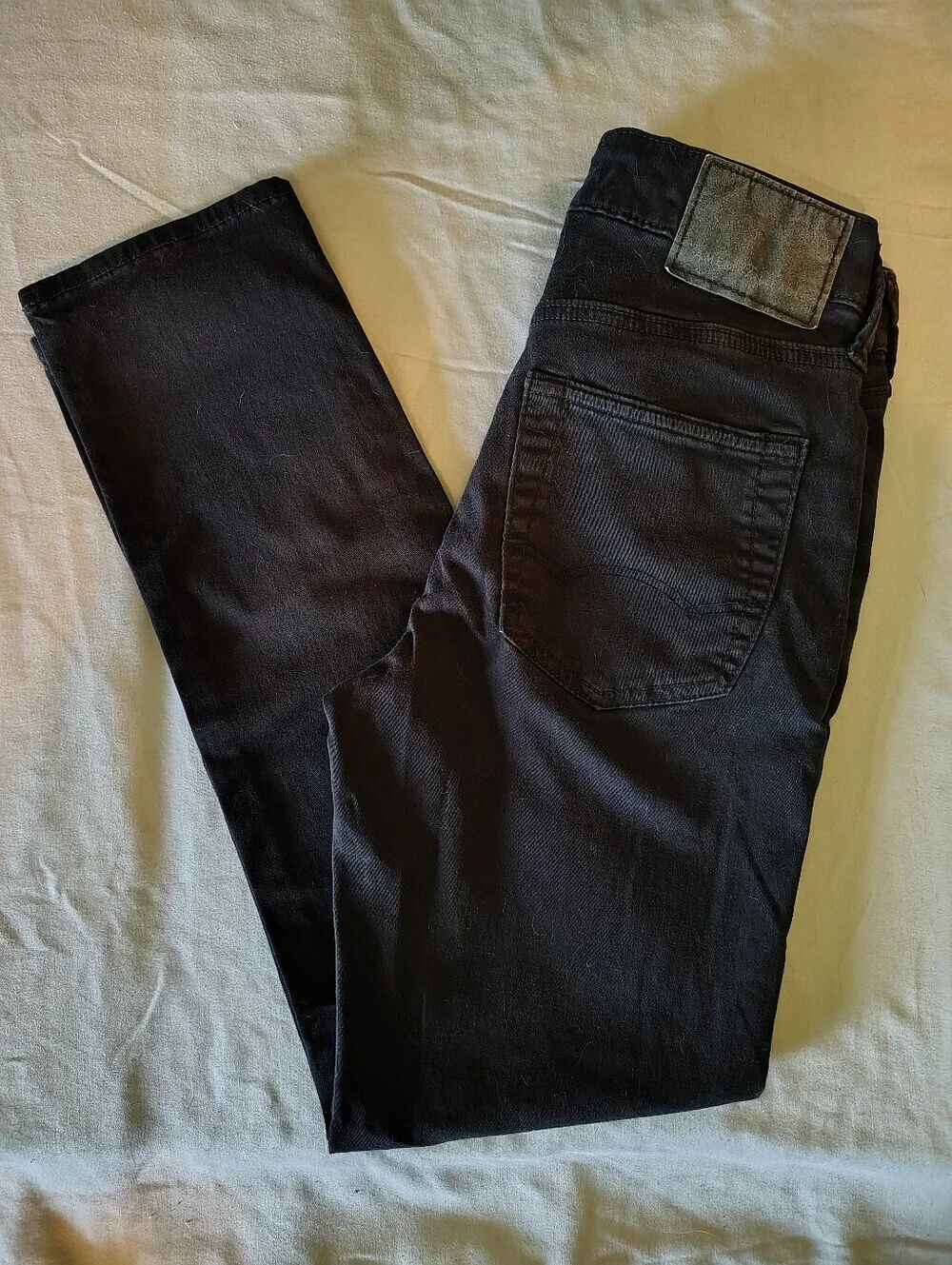 American Eagle Flex Black Denim Slim Jeans Mens 26x28